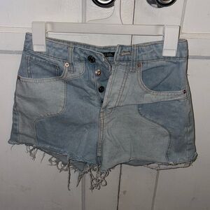 Wild Fable Creative Pattern Jean Shorts / High Wasted
